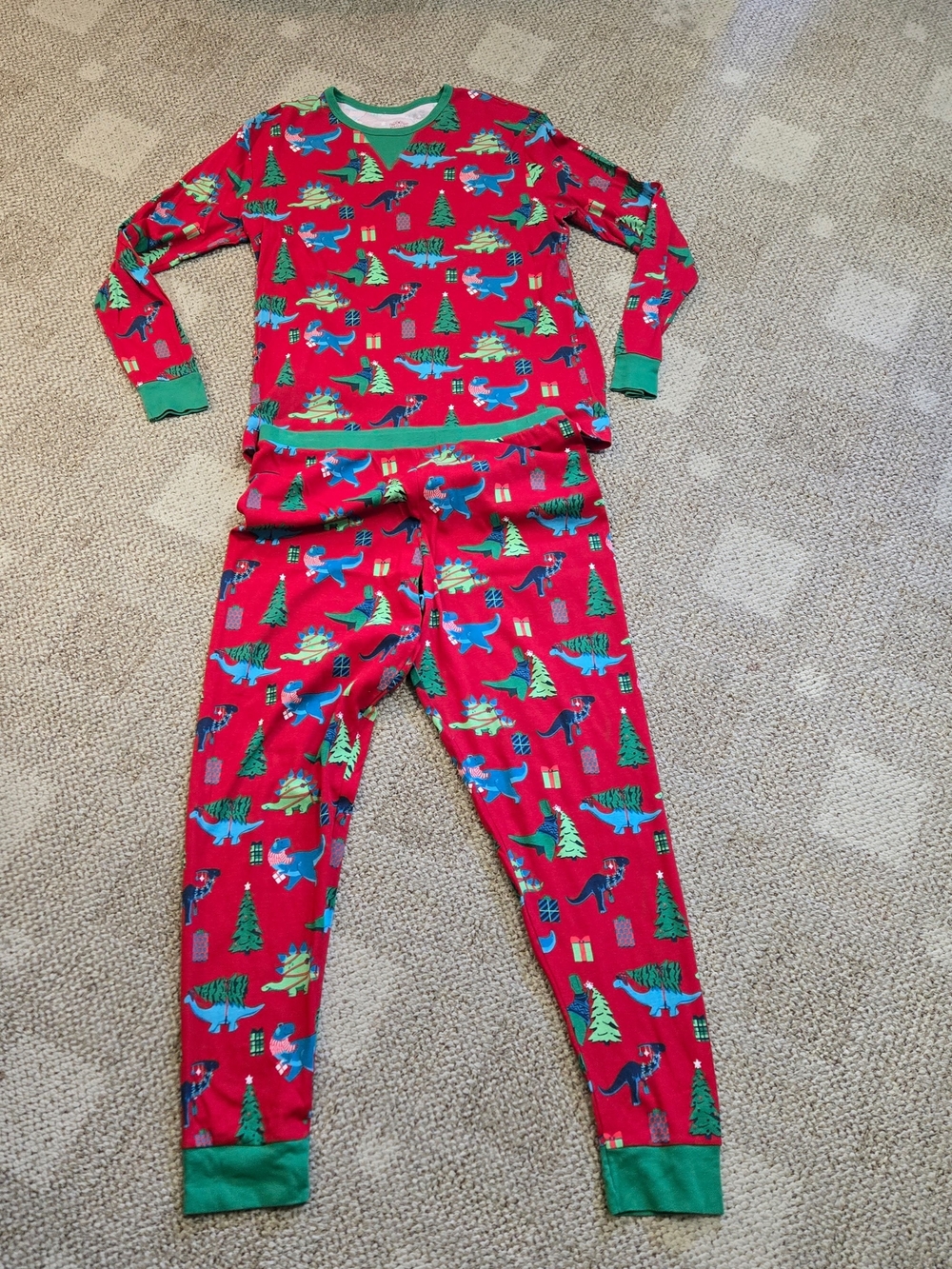 Target Wondershop Mens L Red Christmas Dinosaur Pajama Set Matching Family